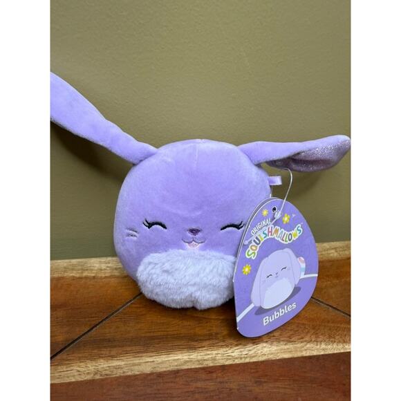 NWT‎ Squishmallows Bubbles the Bunny 4" Purple Plush Easter 2023 - Picture 1 of 3